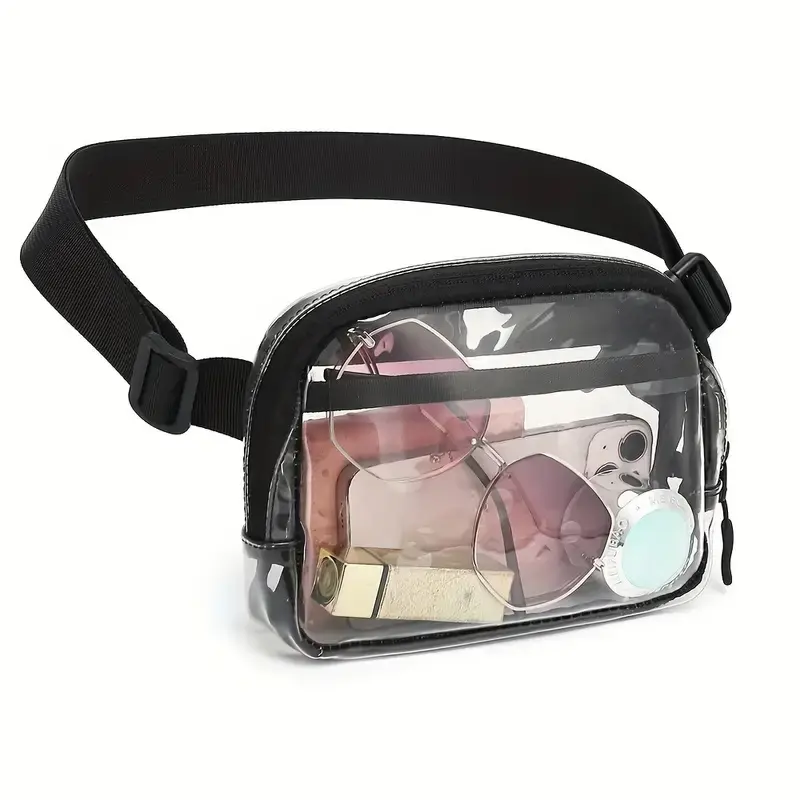 Black Transparent Universal Design Water Proof Fannie Pack