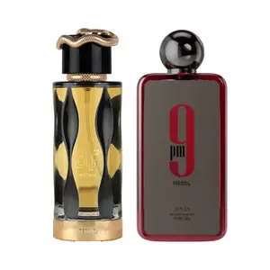 Afnan 9PM Rebel & Lattafa Teriaq Intense Eau de Parfum Spray Fragrance Bundle 3.4 Oz (2-Piece Set)