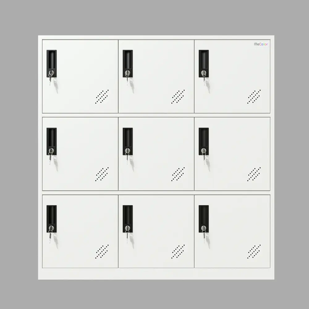 9 Door Lockable Metal Office Storage Lockers with Keys for Living Room, Gym, School