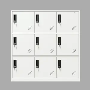 9 Door Lockable Metal Office Storage Lockers with Keys for Living Room, Gym, School