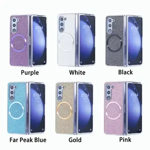 Compatible with Samsung Z‑Fold 7 phone case, electroplated glitter magnetic foldable case W26 protective cover, Z‑Fold 6 drop‑resistant case, classic Z‑Fold 3 phone case, Z‑Fold 4 protective sleeve, Z‑Fold 5 phone case