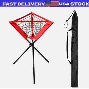 New Baseball Caddy Softball Batting Practice Portable Holder Tripod w/ Carry Bag