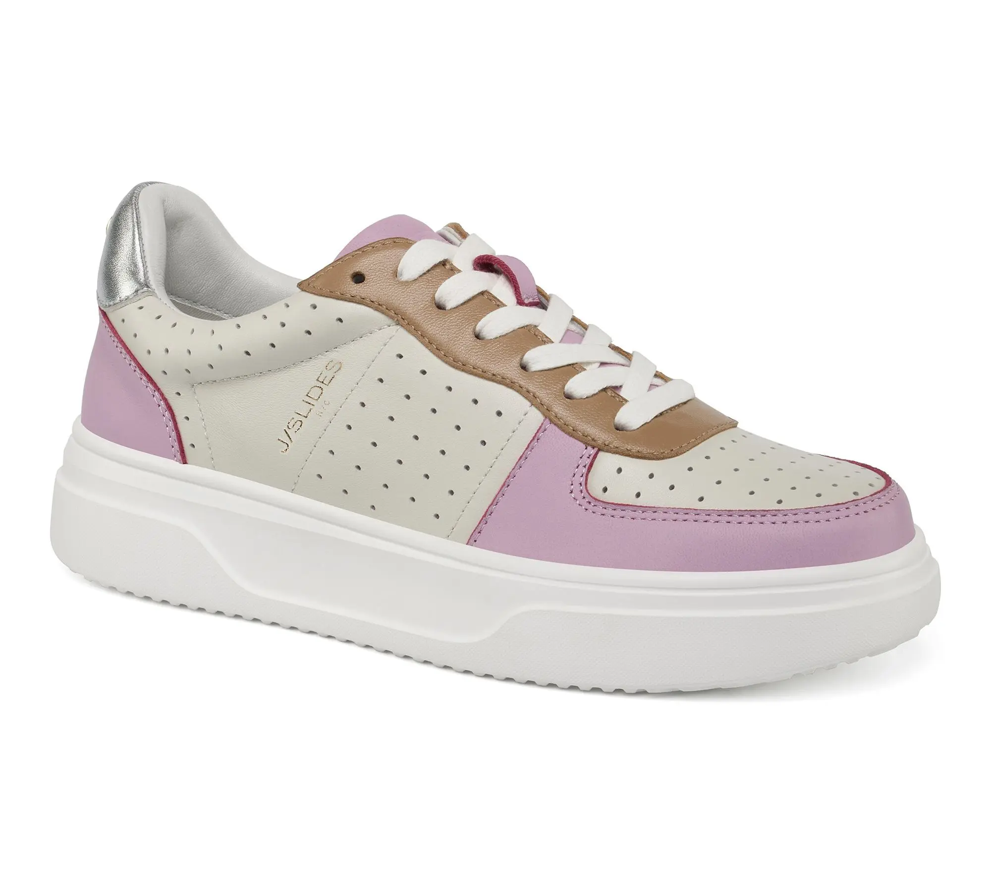 Jslides Low Top Casual Leather Sneaker - Fiona