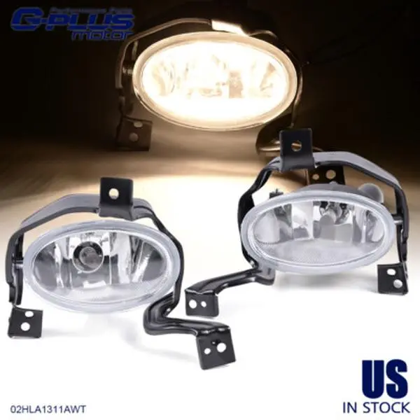 G-PLUS Fog Lights for 2010-2011 Honda CR-V OE Style Clear Lens Halogen Fog Light Assembly