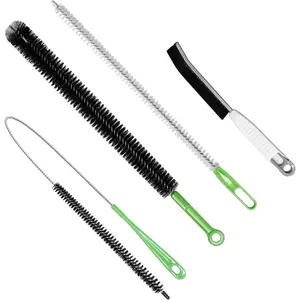 4pcs Brush Set for Dryer Vents, Fridge Coils, HVAC Systems & Tight Spaces – Multi-Use Lint and Dust Remover with Crevice Brush and Detailing Tools