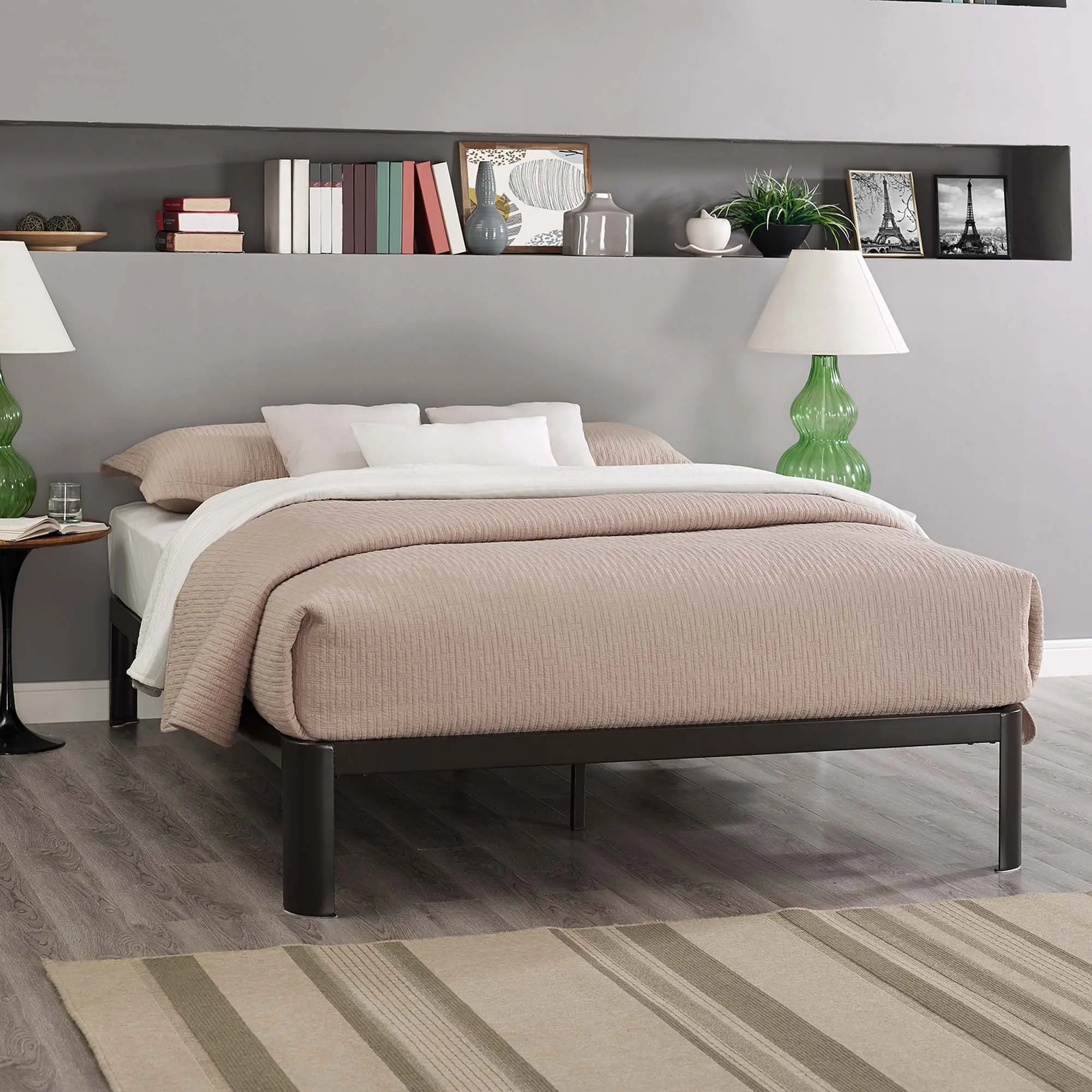 Modway Corinne Full Bed Frame in Brown