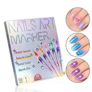 12-Color Nail Art Marker Set – Quick-Drying Acrylic Pens for DIY Manicures & Easy 3D Designs, Ideal for Beginners 12-Color Nail Art Marker Set – Quick-Drying Acrylic Pens for DIY Manicures & Easy 3D Designs, Ideal for Beginners