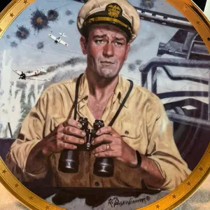 John Wayne Military Collectors Plate