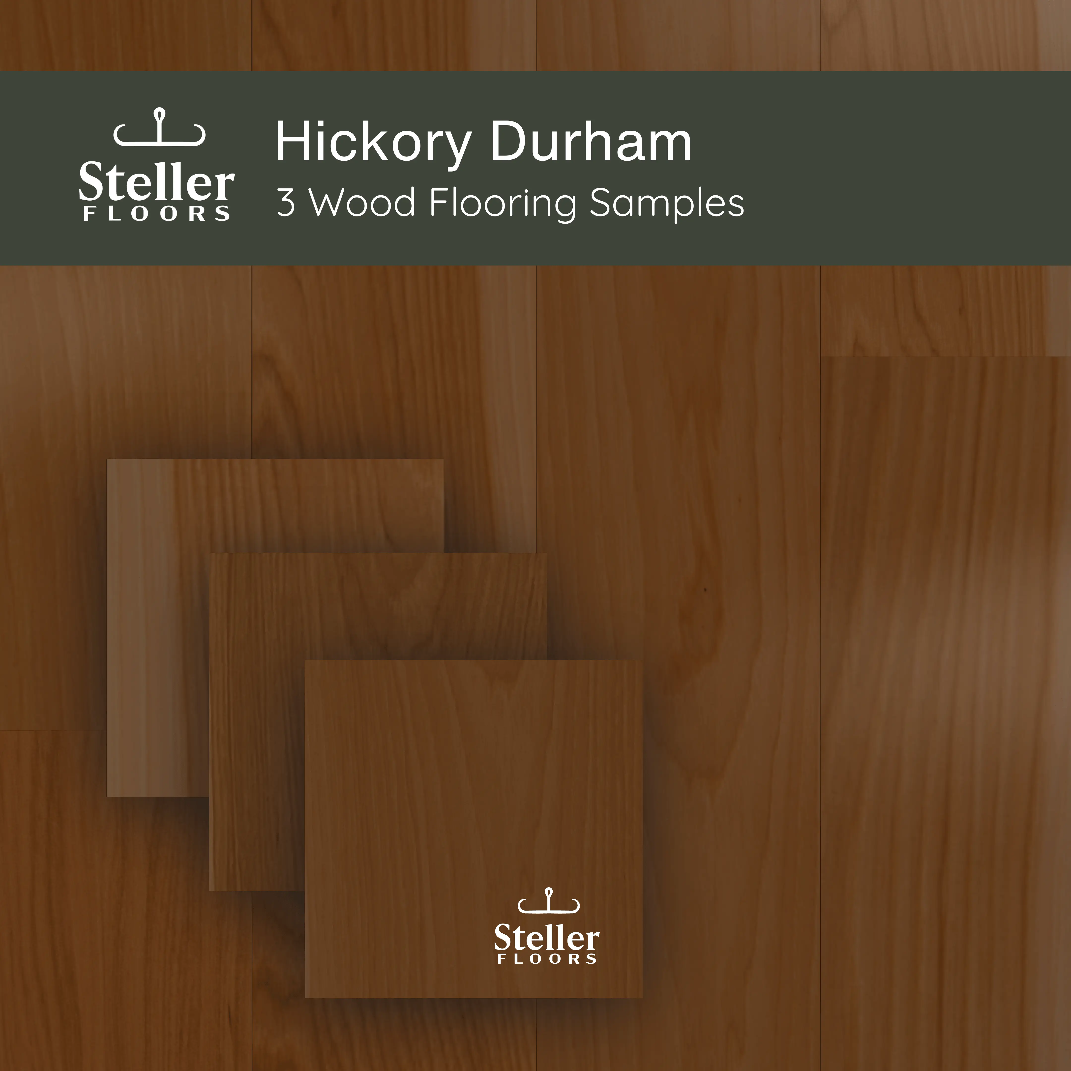 Hickory Durham by Steller Floors - Sample 3-Pack - Includes Clip System