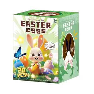New Children's Easter Cartoon Egg & Bunny Car Surprise Blind Box Toy Set |           Silent Fidget Calming Portable Stress Relief Toy, Pocket Gyro