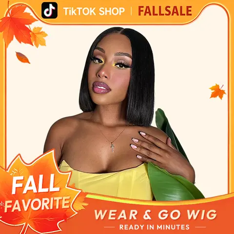 WIGFEVER Glueless Silky Straight Lace Frontal Human Hair Wig, 7x4 Lace Closure, 180% Density, 7*4 Bleached Knots, Thick, Smooth, Deep Side Part, 3D Dome Cap, Free Install, Glueless Strap, Quick Wear, Super Realistic, Ideal for Black Girls