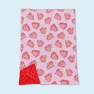 Toddle baby girls Christmas cake tree soft blanket