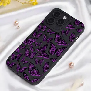 Butterfly Pattern Phone Case, 1 Count Phone Protective Cover, Shockproof Phone Cases Compatible with iPhone 7 8 X 11 12 13 14 15 Pro Max