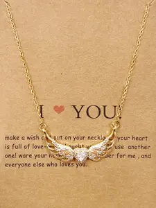 Fashion Angel Wings Pendant Necklace   Perfect for daily wear, vacations, dates, and more, it also makes a delightful and exquisite jewelry gift
