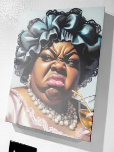 Stank Face #49. Black Bathroom Art Print.