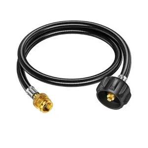 4FT Propane Hose Adapter 1lb to 20lb, QCC1/Type1 Connection for 5-40lb Propane Tanks, Compatible with Weber Q Grill, Coleman Stove, Buddy Heater
