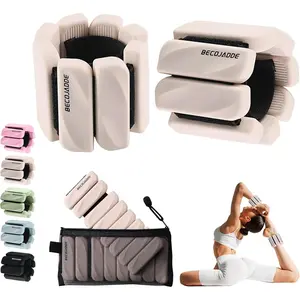 Ankle Weights Set of 2 (1 lb/2 lb Each) for Women Men Adjustable Wrist Bracelet for Home Gym Weighted Bangles Wristbands Leg Arm Weights for Walking Swimming Running Pilates Yoga Gym