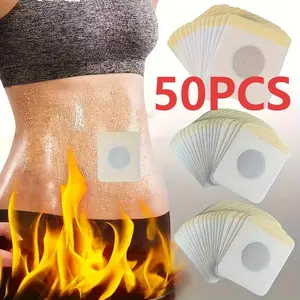 Abdominal Firming Patches, 50 Pack Navel Stickers, One-Use Breathable Non-Woven Fabric, Ideal for Enhancing Fitness and Ab Shaping