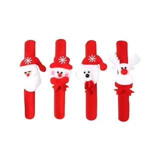 1Pcs Santa Claus Slap Bracelet - Christmas Holiday Gift, Fun Toy Wristband for Kids & Students