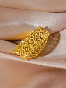 Exquisite double-layer love ring, Elegant ring, adjustable 24K copper plated women's jewelry, suitable for girlfriends to wear, exquisite gift for friends, daily gift, perfect for Valentine's Day and weddings, Elegant casual ring