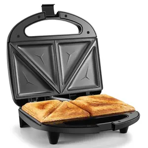 OSTBA Sandwich Maker, 2 Slice Grilled Cheese Maker with Non-stick Triangle Plates, Indicator Lights, Cool Touch Handle, Easy to Clean and Store, 750W