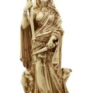 Ebros Ivory Hecate Statue Greek Goddess Hekate with She-Dogs Figurine 10.75" H