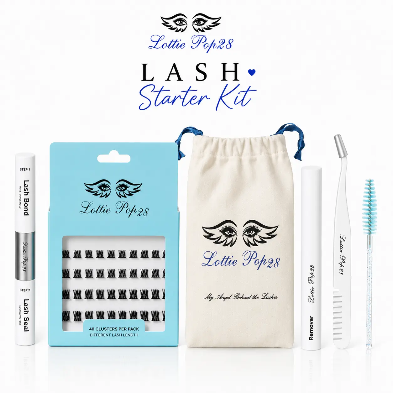 DIY cluster lashes, lash extensions, or natural look lashes, our product has you covered. Each cluster features a C-Curl design with a knot-free, clear band that  blends with your natural lash line, providing a lightweight and natural feel