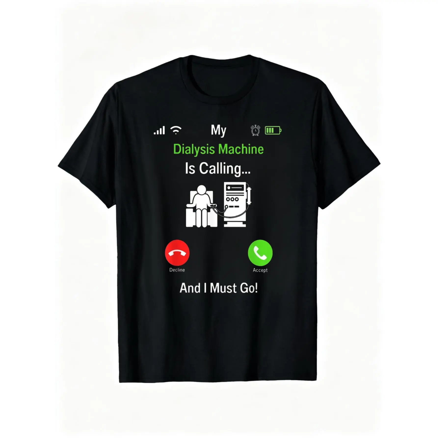 100% Cotton Dialysis Technician Nurse Kidney RN Dialysis Tech T-Shirt