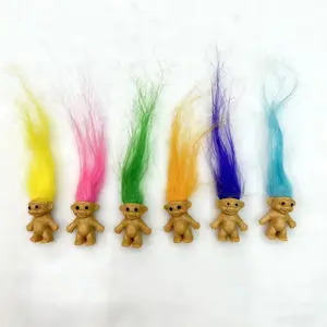 12pcs/6pcs Magic Fairy Dolls, Mini Long Hair Clown Toys, Single Color Plastic Twist Egg Small Toys, Cute Collectible Figures