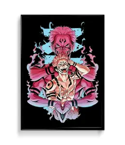 Sukuna Character Poster, Jujutsu Kaisen Wall Art, Unframed Anime Print for Stylish Room Decor
