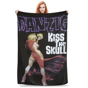 MISFITS themed printed flannel blanket - soft and comfortable for all seasons, suitable for sofa bed, office, travel