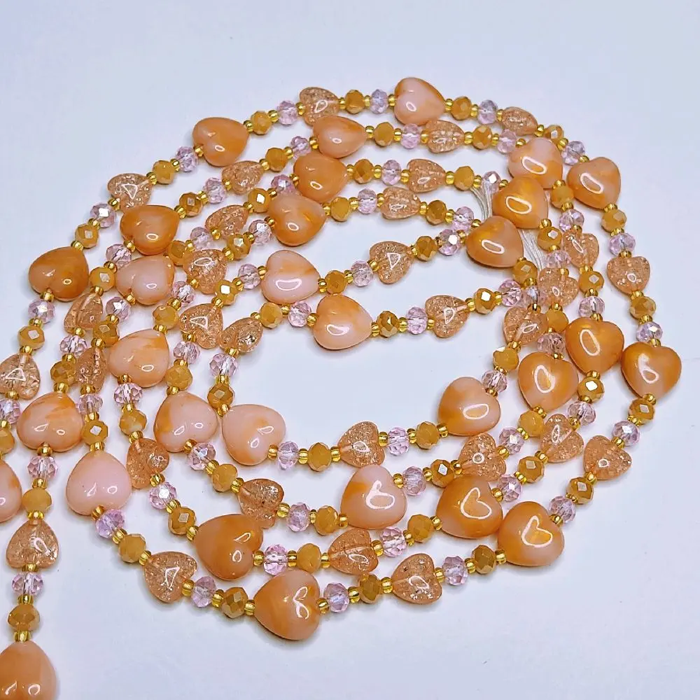 Heart Collection Waistbeads for Daily Wear, Tie on women Adormnent Body jewelry.