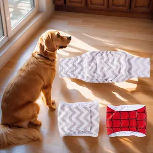 Reusable Washable Dog Diapers, Adjustable Belly Band for Multiple Sizes, Soft Absorbent, High-Quality Replacement, Fun Dog Accessories