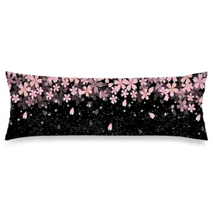 1pc Cherry Blossom Dream Body Pillow Cover - Throw Pillow Covers - Vibrant Sakura Flowers Spring Floral Design, Rectangle Pillowcase Protectors, Farmhouse Decorative Accent for Bedroom & Living Room Decor, No pillow core
