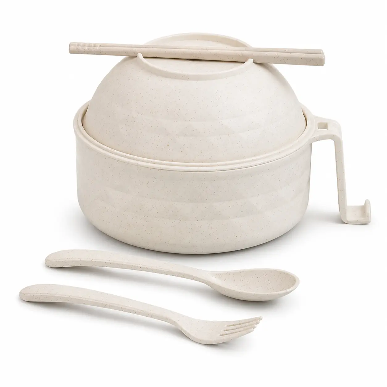 Microwave Ramen Bowl Set, Ramen Noodle Cooker with Lid & Handle,Perfect for Home, Office, Dorm, or College Tableware