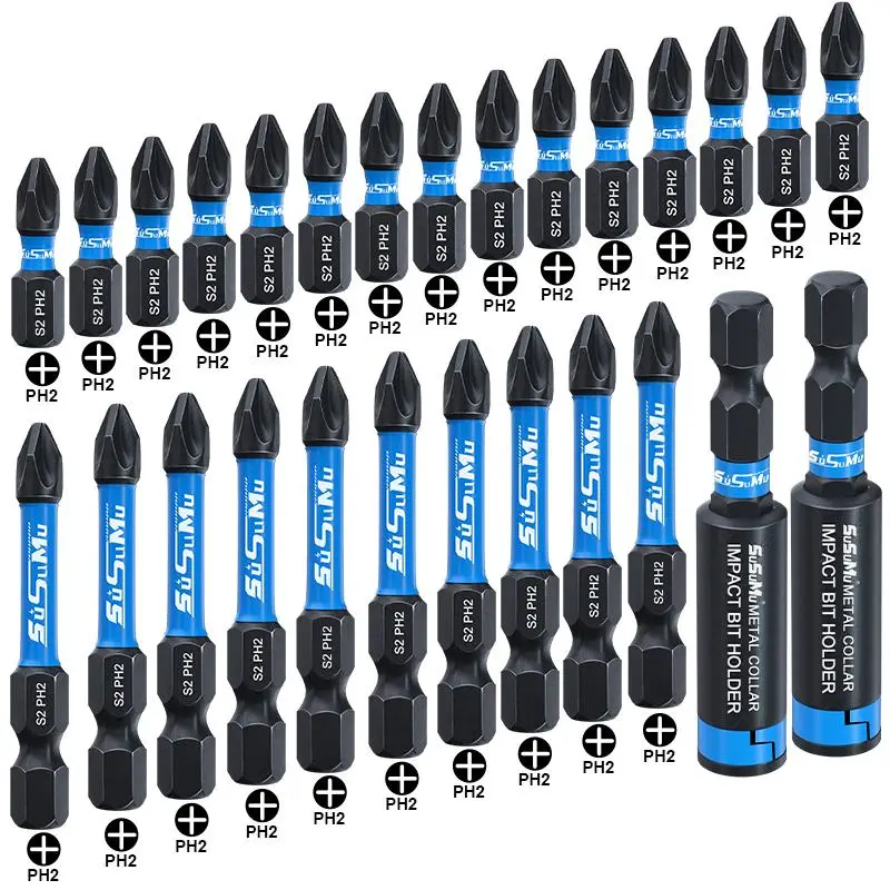 Multifunctional Impact Drill Bit Set, S2 Alloy Steel Drill Bit Set, Home Repair Building Woodworking Professional Set, Power Tool Accessories, Impact