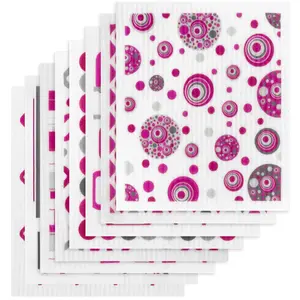 Homey Kitchen Swedish Dishcloths 8-Pack for Efficient Dishwashing Versatile Use Super Absorbent Cellulose Cotton Blend Soft Odor-Free Eco-Friendly Sponge Cloths Cleaner