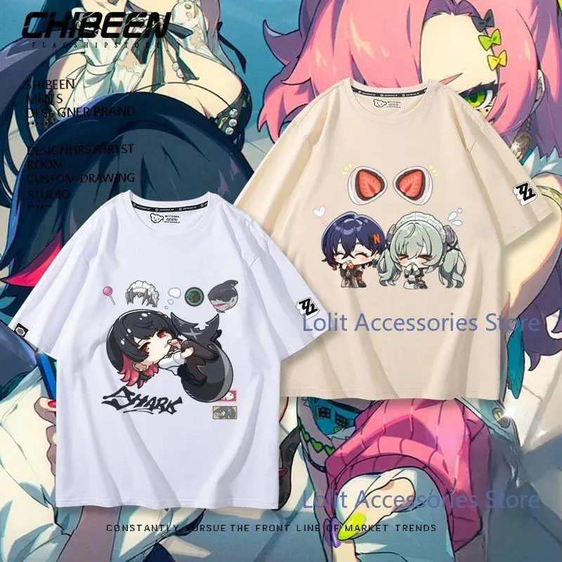 Zenless Zone Zero Ellen Joe Nicole Demara Asaba Harumasa Student T-shirt Summer Shirt Fans Short Sleeves Man Girl Clothes Tees