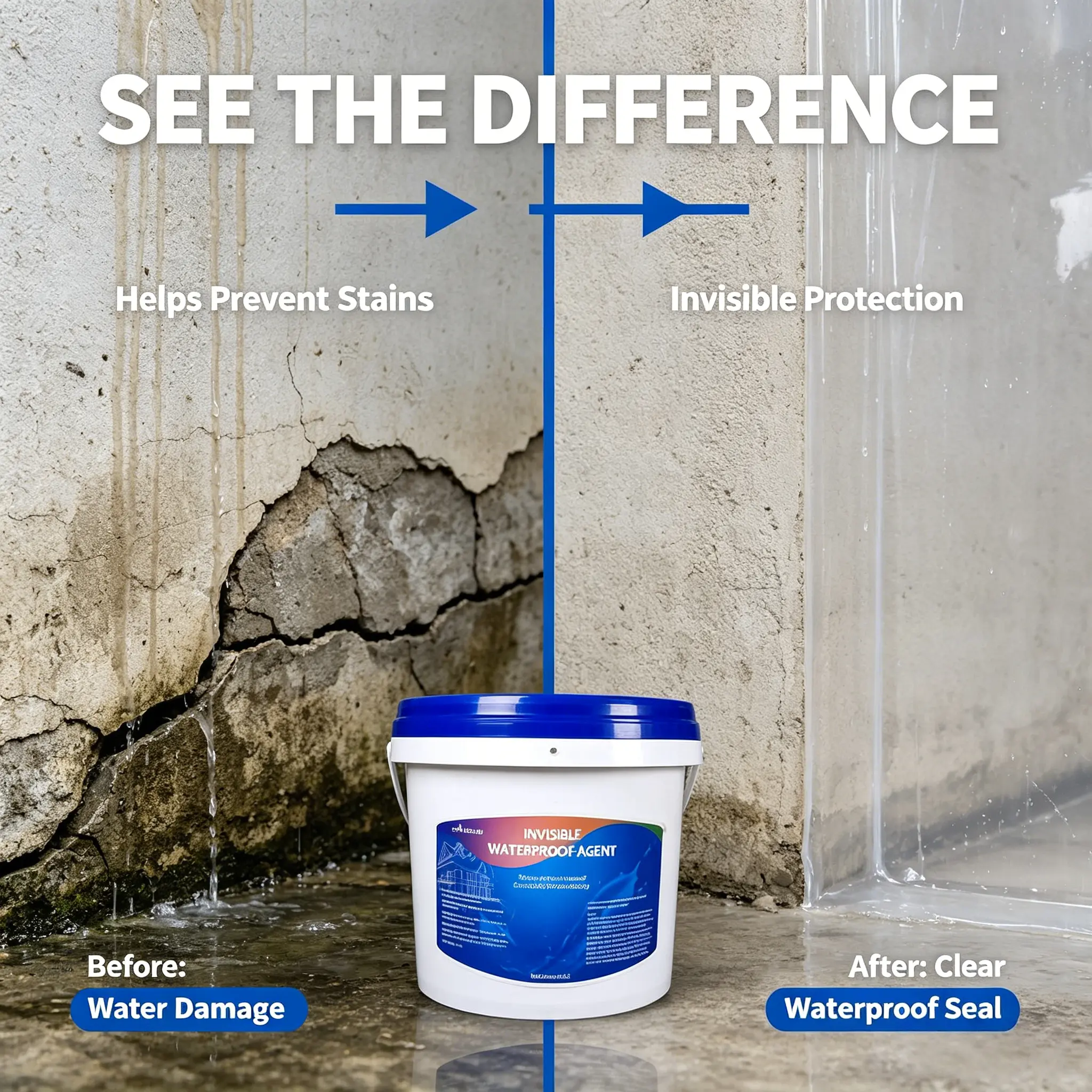 Invisible Waterproof Sealant Agent - Transparent, No-Demolition Leak Repair Coating for Bathroom, Roof Wall Tile Grout