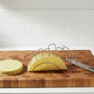 Original Stainless Steel Taco Stand – Holds & Cooks Crispy Taco Shells