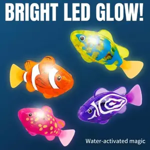 Inductive Glowing Electric Fish Toy, Swimming Pet Clownfish for Kids, Realistic Water Play Fish, Simulation Fish Toy