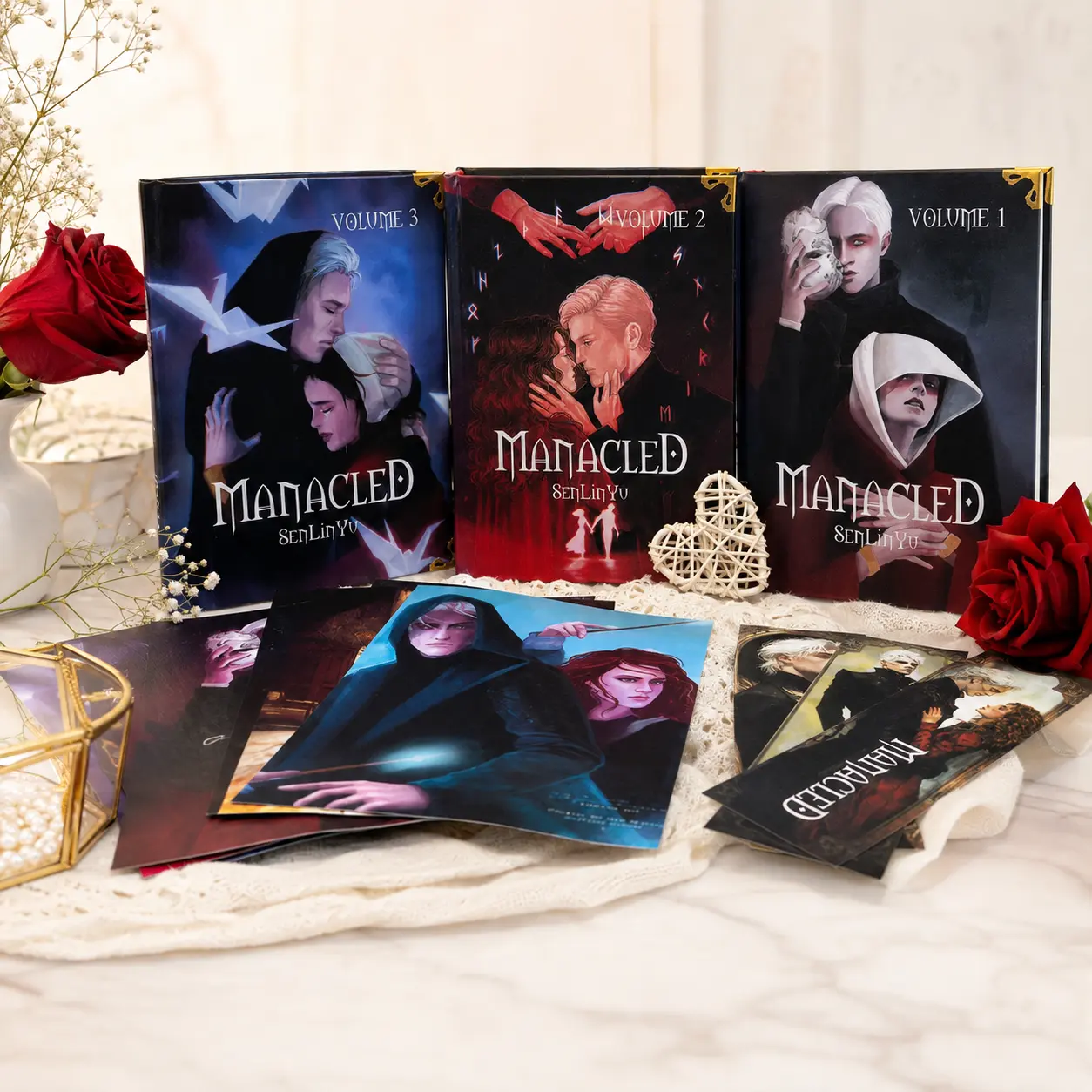 Manacled 3 Book Set, SenLinYu Fantasy Romance Collection, Volumes 1-3, Dark Gothic Novel, Collector Gift for Fantasy Romance Readers & Fans!