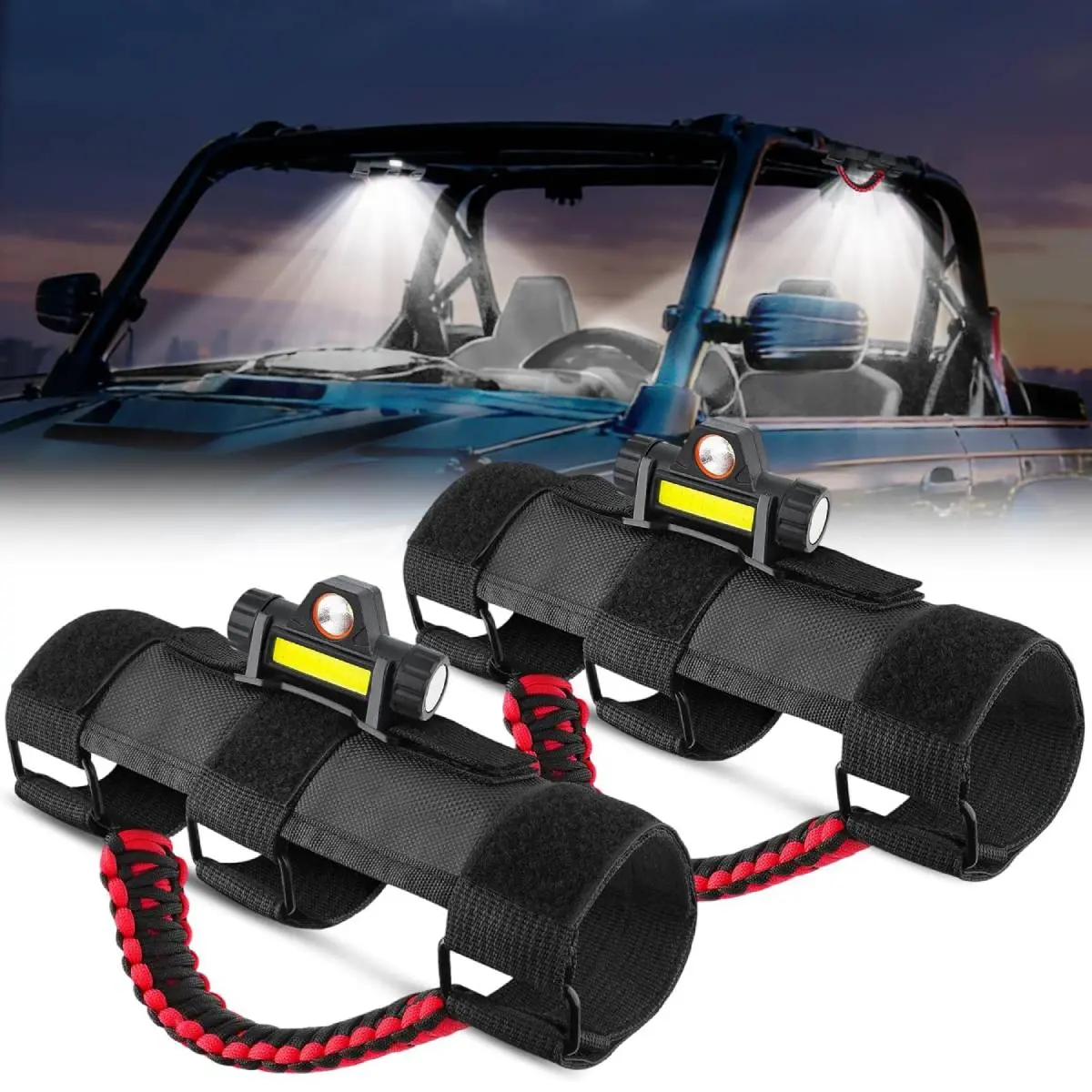 2PCS UTV Dome Light w/Grab Handle