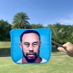 Funny Happy Gilmore Design Golf Club Headcover Funny Mallet Putter Head Cover Golf Gifts Golf Accessories Golf Pack for Men and Women Golfers Great Christmas Gift For Golf Lovers