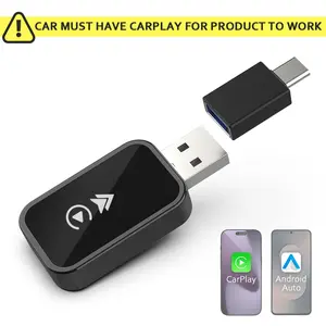 2026 Best Wireless CarPlay Adapter for iPhone/Android. Advance A7 Pro Chip Convert Wired to Wireless 2 in 1, Plug & Play with All Original Car Controls, Widely Compatible with Most Cars for iOS 10+ and Android 11+