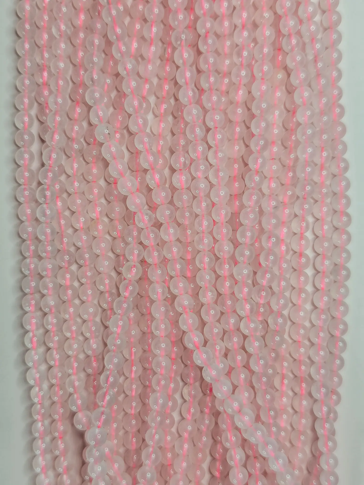 Natural Rose Quartz Round Bead Strands | Delicate Heart Chakra DIY Jewelry (4mm)