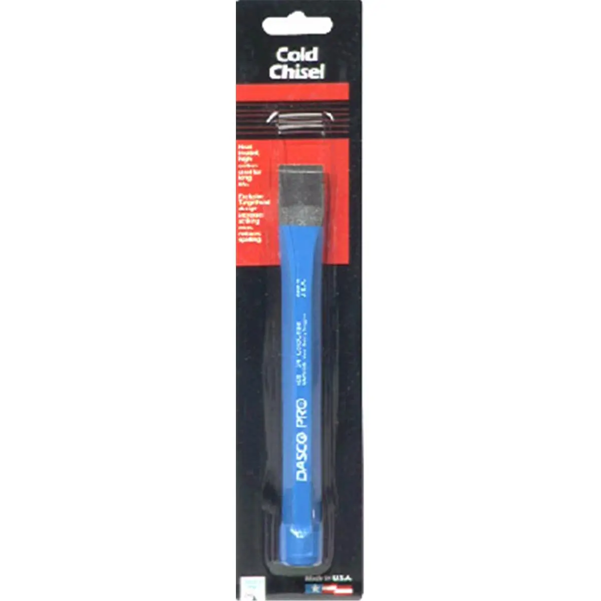 212 MAIN Cold Chisel 408-0 Hand Tool, 0.75in x 7.13in Heat Treated High Carbon Steel Metal Tool, Exclusive Target Head, Carded Set for DIY Woodwork Projects, Hand Tools