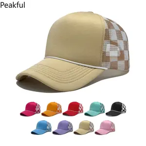 Breathable Mesh Plaid Baseball Cap, Trendy American Casual Sun Protection Hat, Lightweight Outdoor Hiking Headwear, Classic Retro Plaid Design, Sweat-Absorbent Portable Cap Ideal for Beach Activities, Outdoor Sports and Everyday Casual Wear