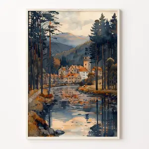 Pitlochry Scotland Print: Scottish Travel Poster, Unframed | 5 size, 8x12 to 27x40 inch