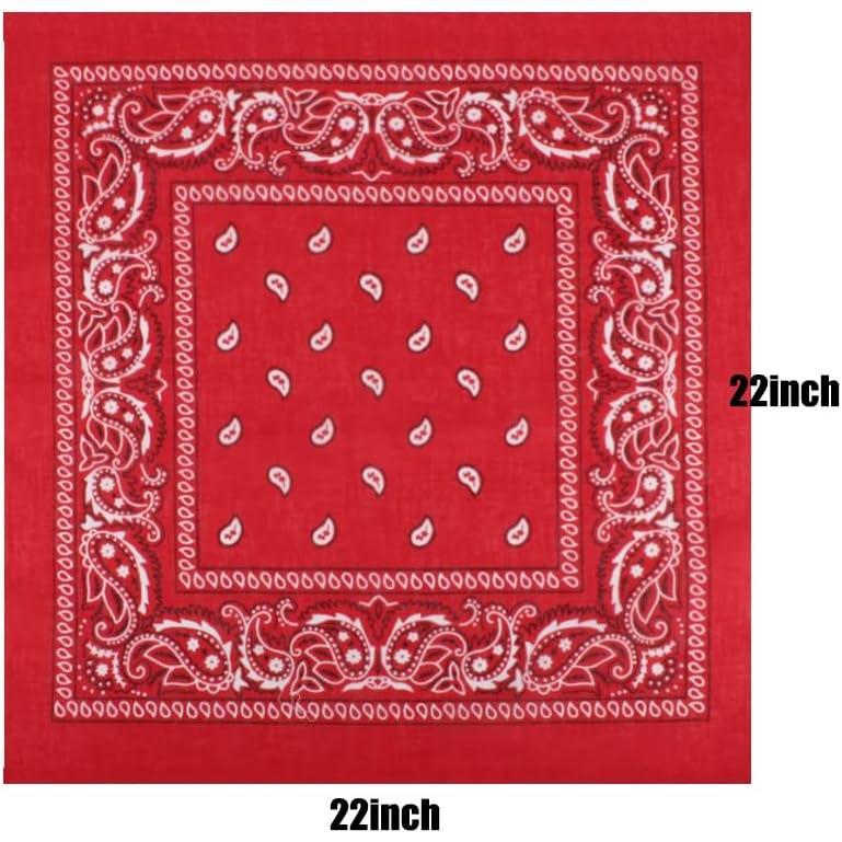 16-30 Pieces Unisex Paisley Bandanas Bulk Multi-Purpose Headband Cowboy Head Wrap Scarf for Women Men Boys Girls